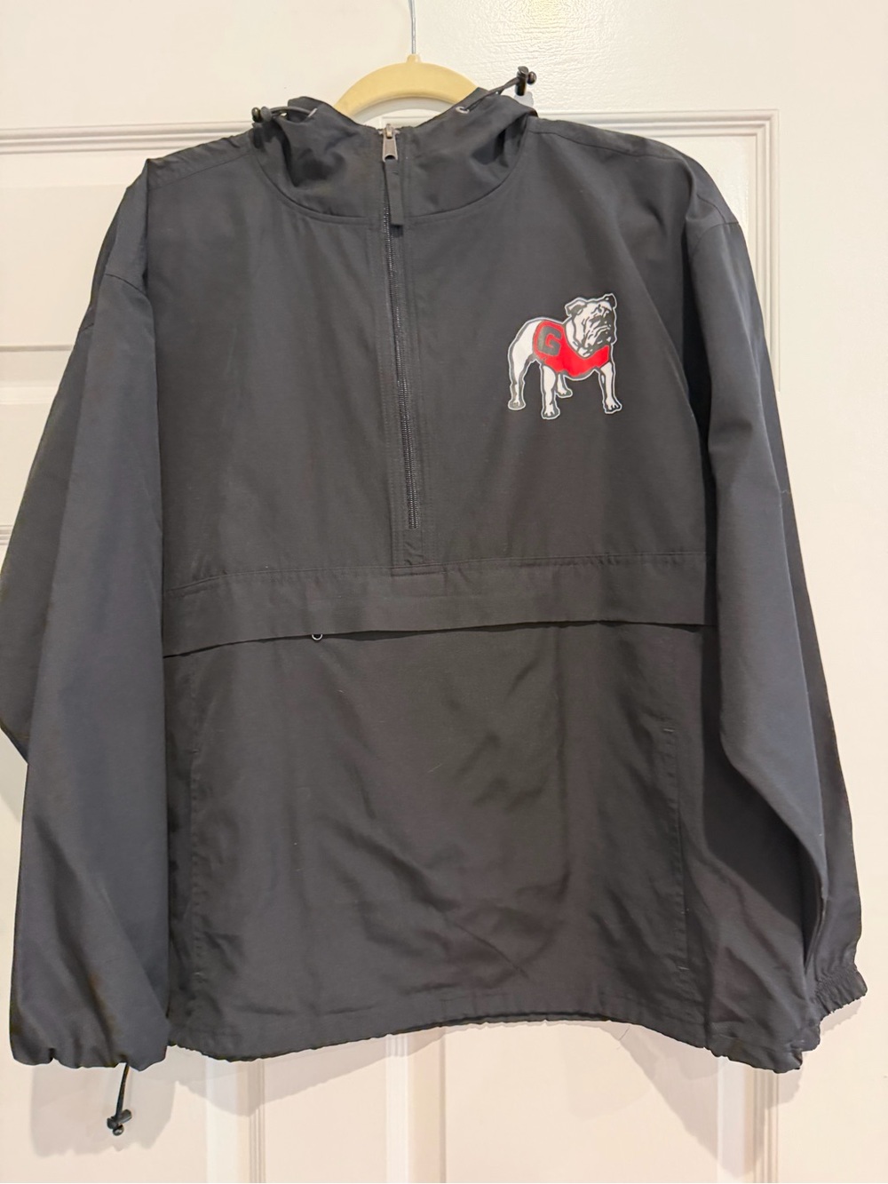 Champion UGA Bulldogs University of Georgia Black Pullover Windbreaker